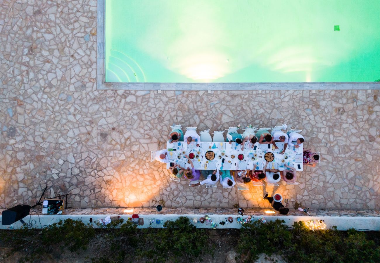 Villa in Naousa - Panoramic three villa complex with helipad 