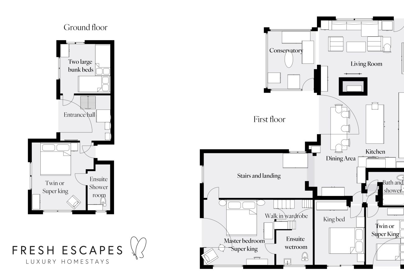 House in Bishopsteignton - The Curlews - Waterside, boutique home with 10 person spa