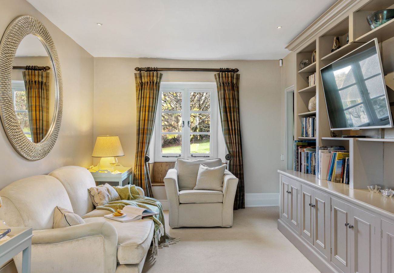 Neutral lounge with sofa and window light
