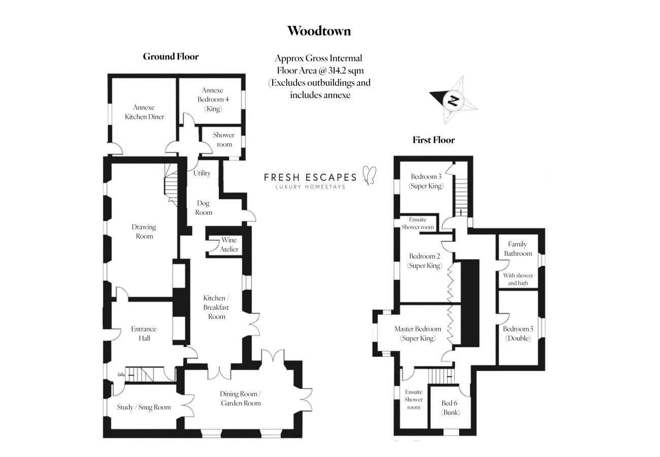 Country house in Chagford - Woodtown Estate – Luxury Dartmoor Country Retreat with Pool & Tennis Court