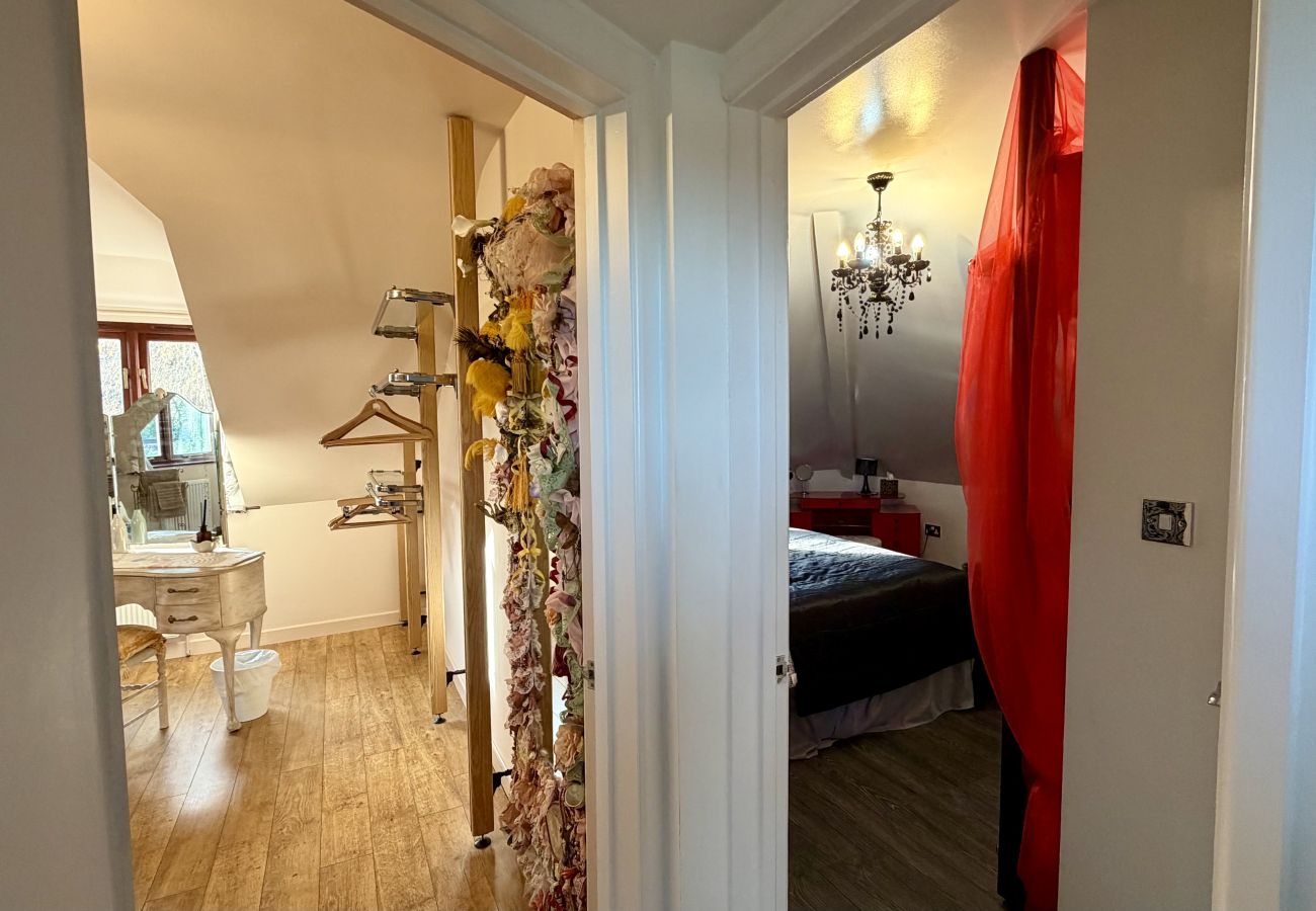 Interior landing and staircase at Pheasants Haunt family holiday home in South Devon